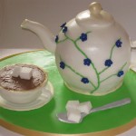 Cake in the shape of a teapot