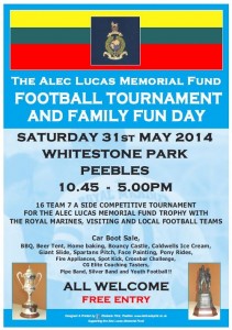 Alec Lucas Memorial Football Tournament and Family Fun Day – 31 May 2014